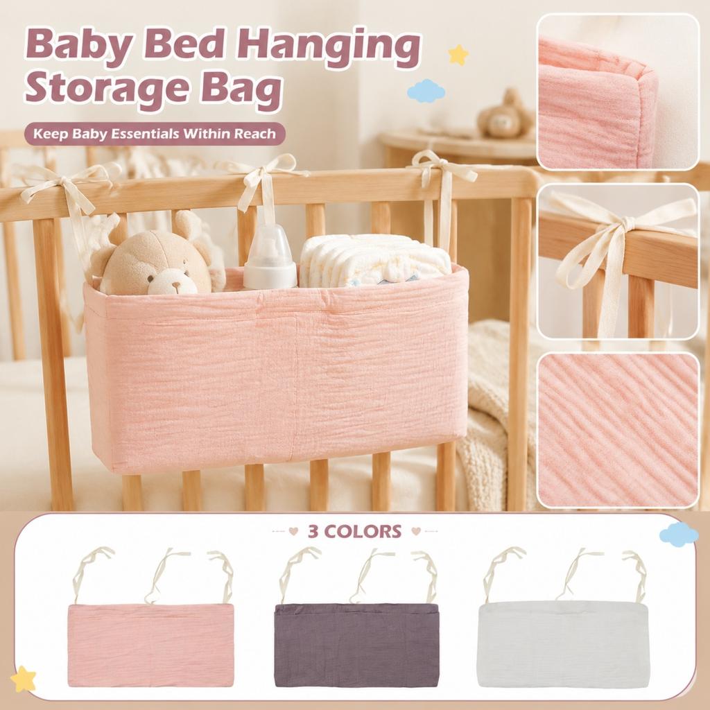 Baby Stroller Storage Bag - Hanging Caddy - Portable Pocket Holder for Baby Bottles, Toys, Wipes, Diapers, Pacifiers