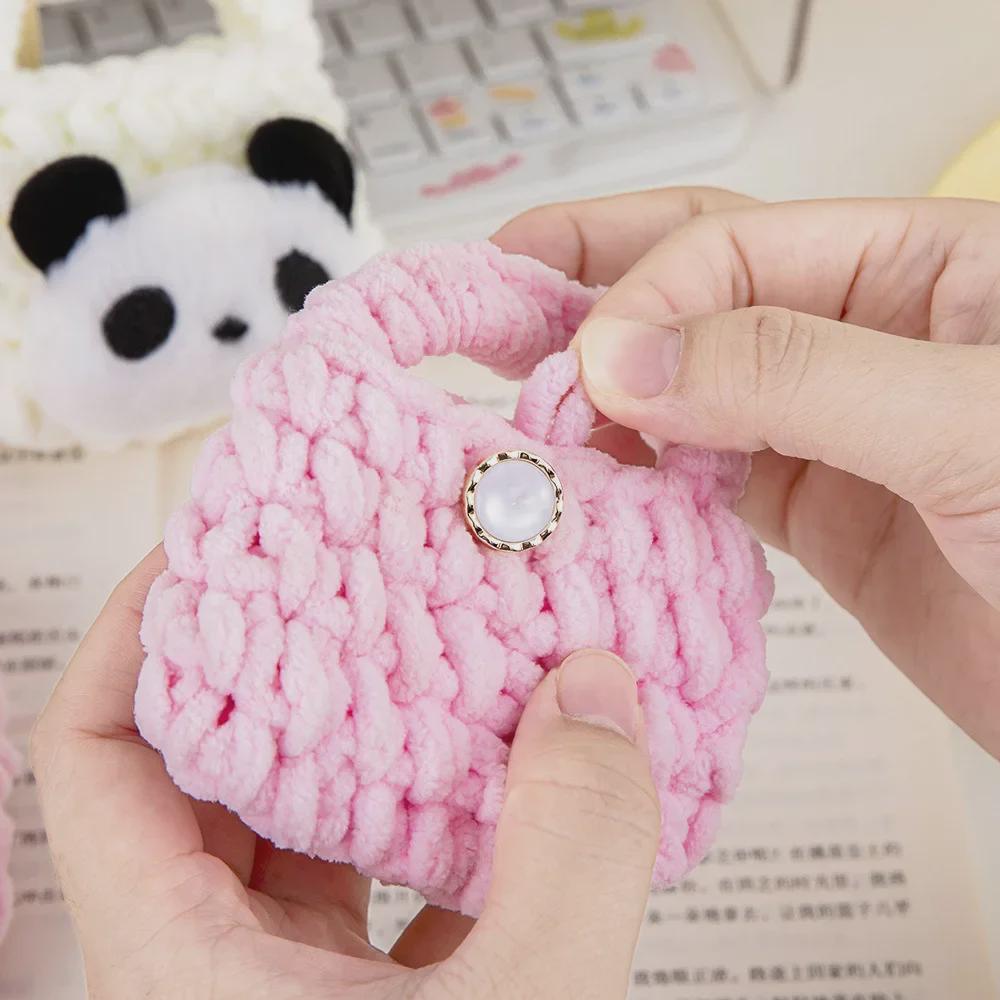 Cartoon Plush Coin Purse & Earphone Cable Storage Bag for Girls