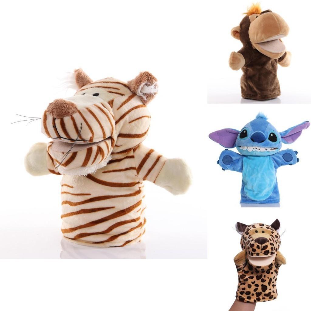 Wholesale Plush Toy Hand Puppet Cartoon Animal Doll With Movable Mouth Interactive Toy For Kindergarten And Parent-child Interaction 25cm Tall