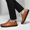 Fashion Casual Business Leather Oxford Men Shoes Gentleman Fashion Men Lace Up High Quality Flats Leather Comfort Hand Sewn Thread Shoes