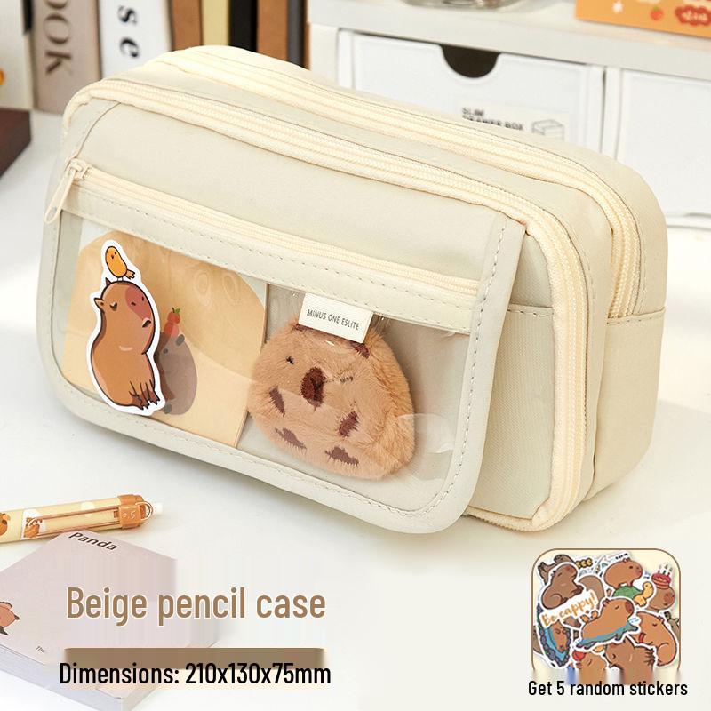 

Пенал Капибара – Большой, Высококачественный Пенал для Девочек Начальной и Средней Школы