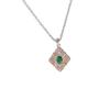 Italian Brass Cherati Ruby With Diamonds And White Fritillary Necklace Light Luxury High-End Design