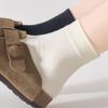 Women's Mid-Calf Summer Socks: Thin, Pure Cotton, Anti-Odor, Boneless, Postpartum, Black or White