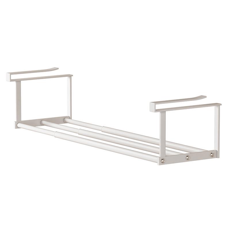 Retractable Shoe Cabinet with Layered Partitions for Space-Saving Storage.