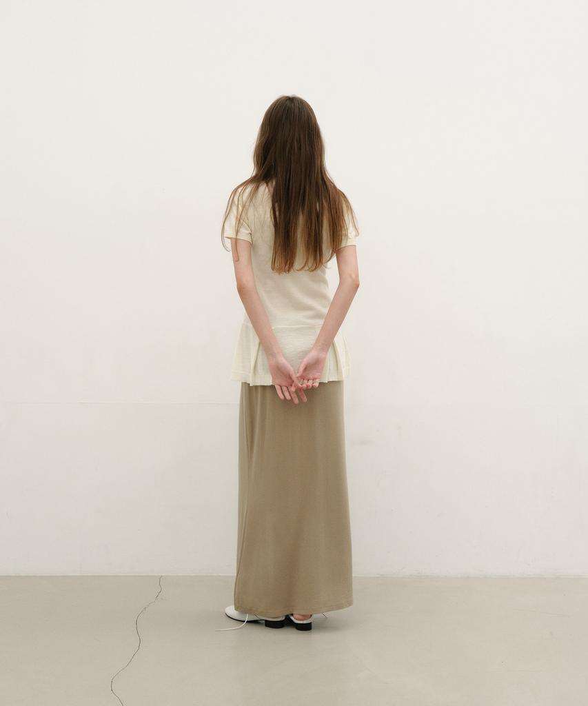 Loutaideu Half Sleeve Flare Knit [Ivory]