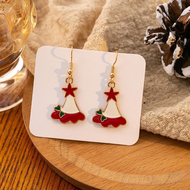 

Christmas Santa Snowflake Earrings, Candy Canes, Bells, Elk Earrings, Christmas Hat Earrings