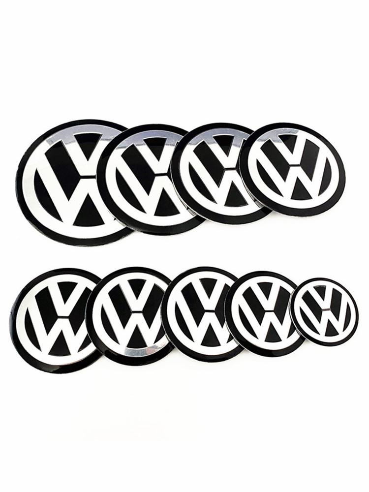 2026 Heiß Für VOLKSWAGEN VW 4 Stück Schwarz Silber Neu VW Auto Radnabenkappe Logo Felgendeckel Nabenkappe Radkappe Abzeichen Emblem Aufkleber Fo