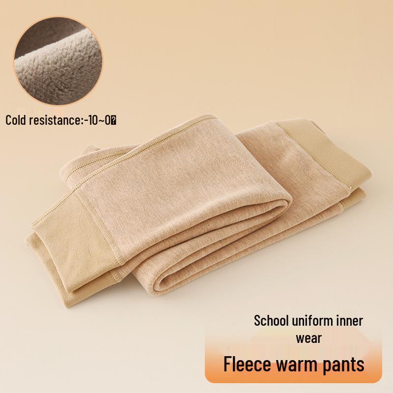 Leggings d'hiver doublés polaire pour enfants - Pantalons chauds en coton pour garçons et filles