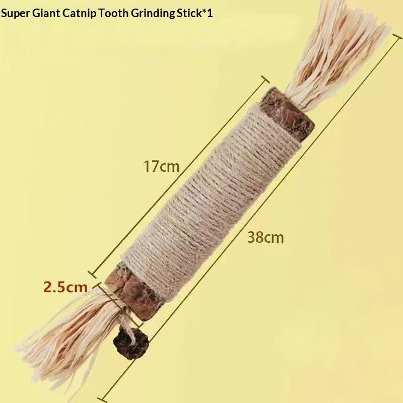 1/2PC Cat Toy Made Of Woody Smartweed Knotweed Teething Sticks Insect Gall Raffia Sisal Rope Teeth Cleaning Toy Cat TeasingStick