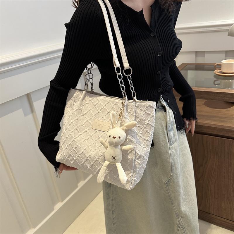Large Capacity Spring Fashion Simple Single-shoulder Underarm Bag New Simple Solid Color Fashionable Large Capacity Tote Bag