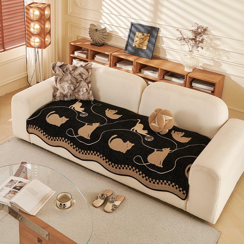 

Special-Shaped Sofa Cushion Is Universal In All Seasons, Dirt-Resistant And Non-Slip Seat Cushion New High-End Straight-Row Sofa Cover Towel 90*90cm