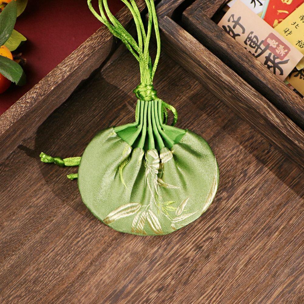 Elegant Jewelery Drawstring Bag with Tassel Retro Brocade Pouch Empty Sachet  Hanfu Accessories