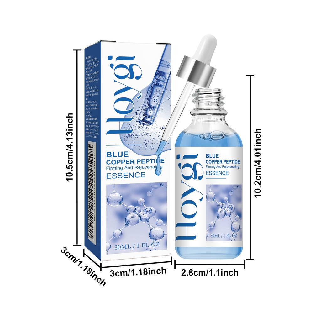 HOYGI Nawilżające Serum z Peptydami Miedzi – Delikatna Codzienna Pielęgnacja dla Miękkiej, Gładkiej i Promiennej Skóry, Nawilżająca Esencja do Twarzy