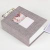 Fotoalbum Leinenbezug Bildalbum mit Frontfenster 100 Fotos 4x6 Einsteck-Fotoalbum Buch für Hochzeit Urlaub Familie Babyfotos