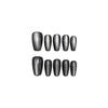 Versatile Black Cat Eye False Nail Stickers - Fashionable & Removable Manicure Wearables