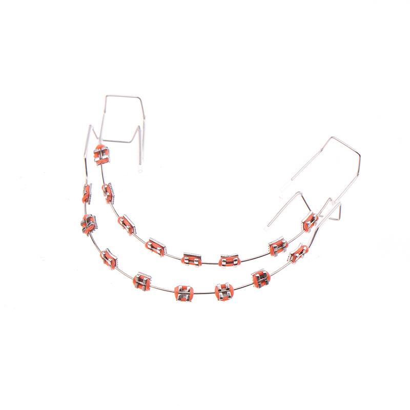 1 Paar Bunte Temporäre Zahndekoration Mit Metalldrähten Metallbrackets Und Kieferorthopädischen Ligaturen Dentaldekorationen