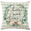 Spring and Summer Pillowcase Bedroom Living Room Sofa Pillowcase Linen Floral Decoration Pillow Cushion