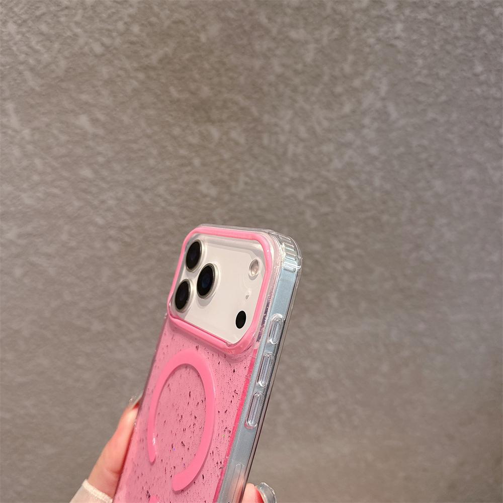 Jelly Glitter For Magsafe Wireless Charging Case For iPhone 17 Air 16 15 14 Pro Max Magnetic Shockproof Transparent TPU Cover
