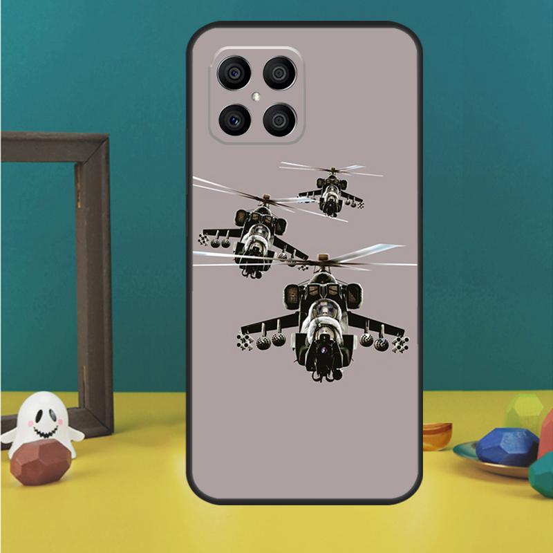 

Mil Mi 24 Hind Helicopter Case For Honor X9a X8a X8b X9b X9c X8 X9 50 70 90 Lite Honor 200 Lite Magic 7 5 6 Pro Cover Honor 90