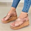 2022 Summer Women's Open-Toe Wedge Platform Sandals - Thick Sole Casual Roman Style Shoes