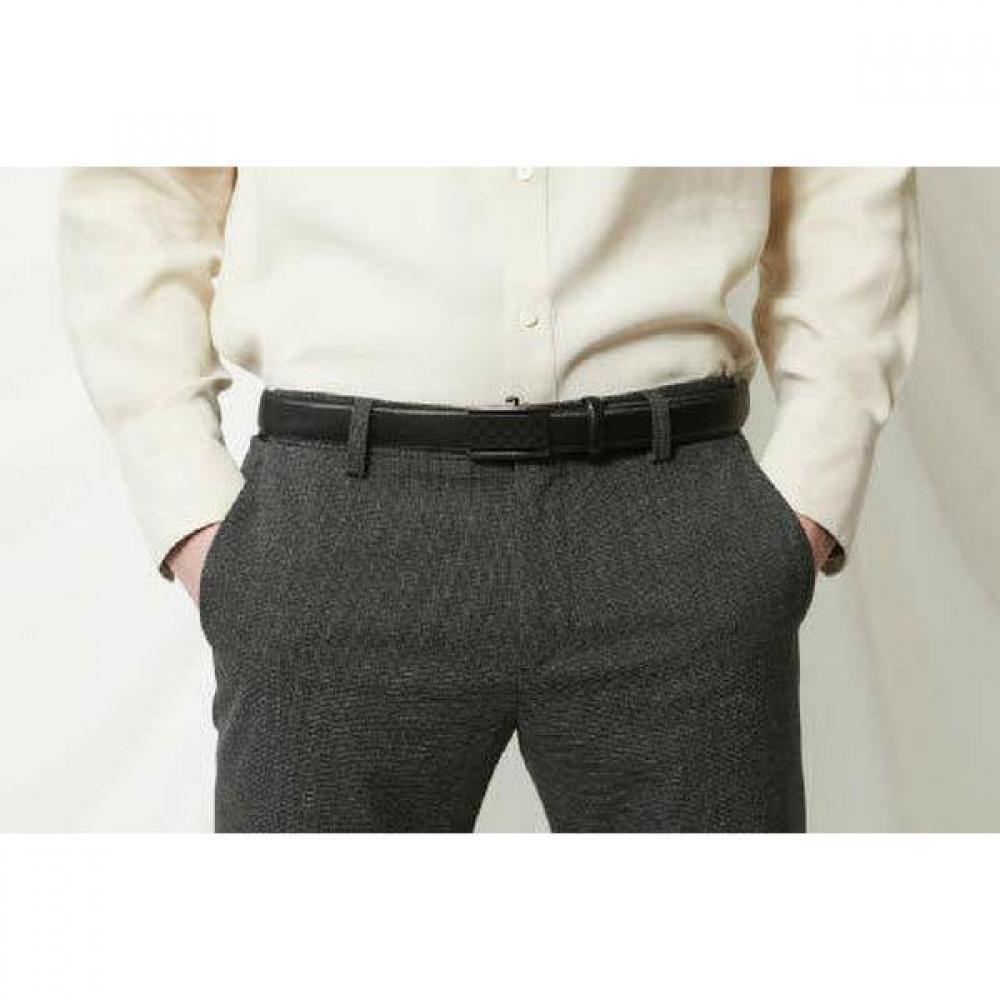 Daks Black Buckle Logo Pattern Leather Belt Dbbe1e711bk