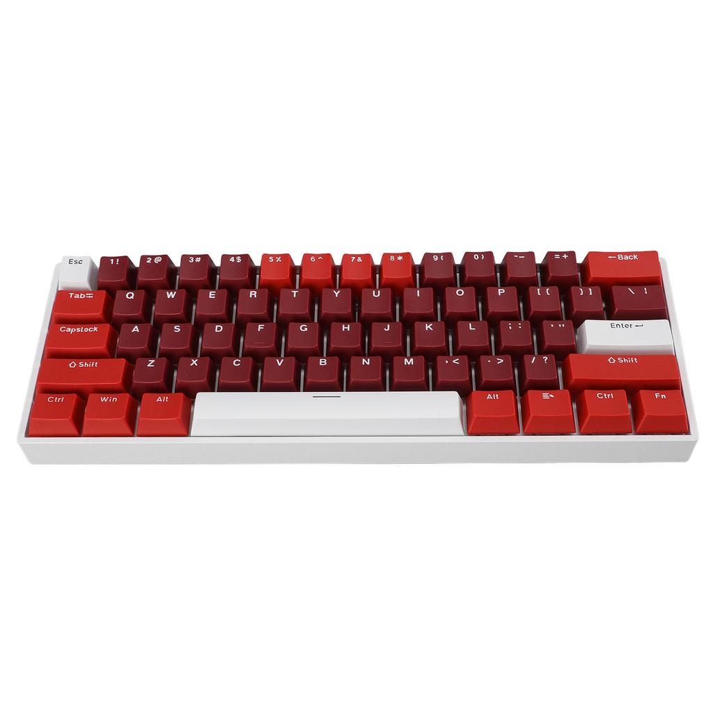 61 Key Mechanical Keyboard 60 Percent Blue Switch RGB Backlit Hot Swappable Ergonomic USB Wired Keyboard