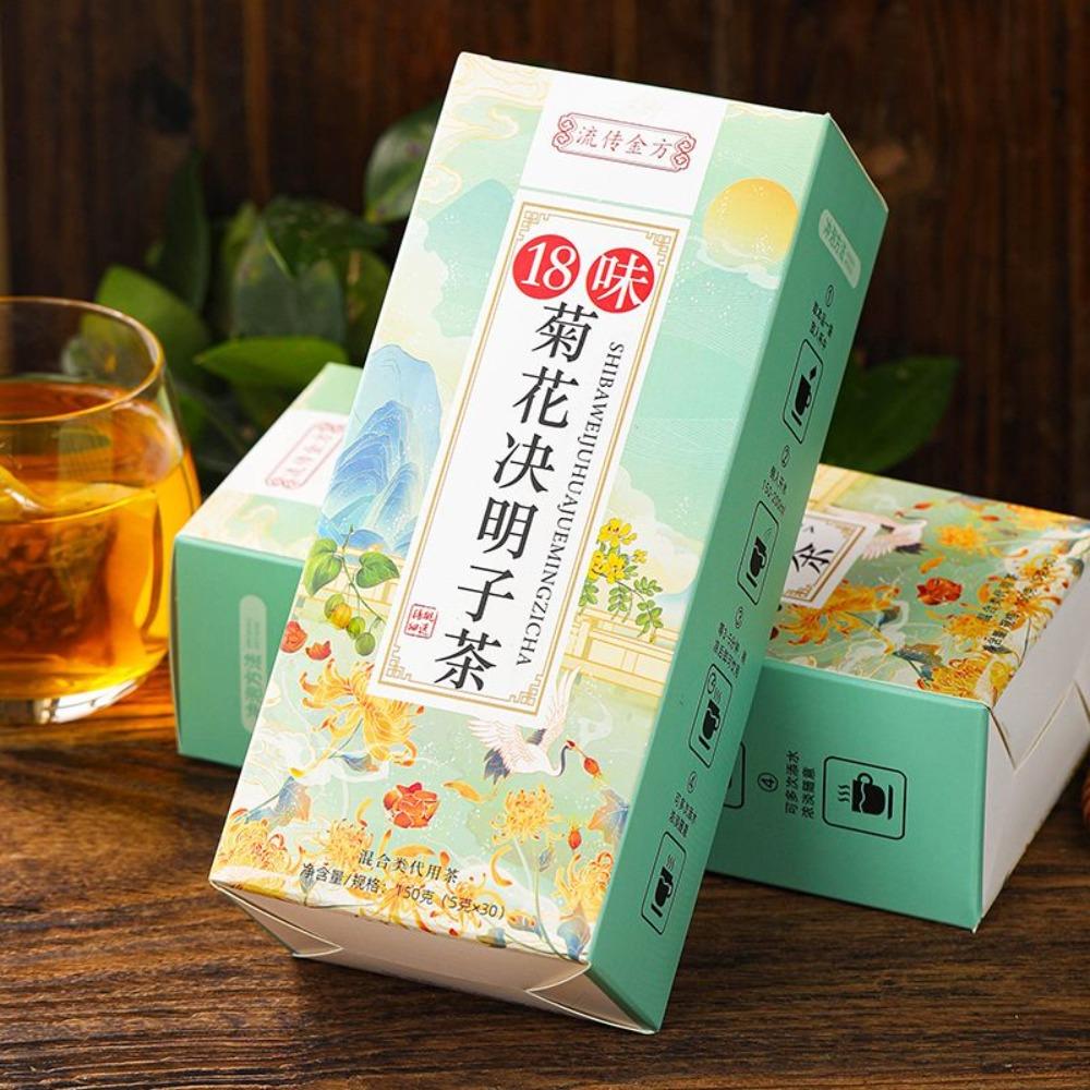 Chrysanthemen-Kassiasamen-Kräutertee mit Ginseng und Goji-Beere