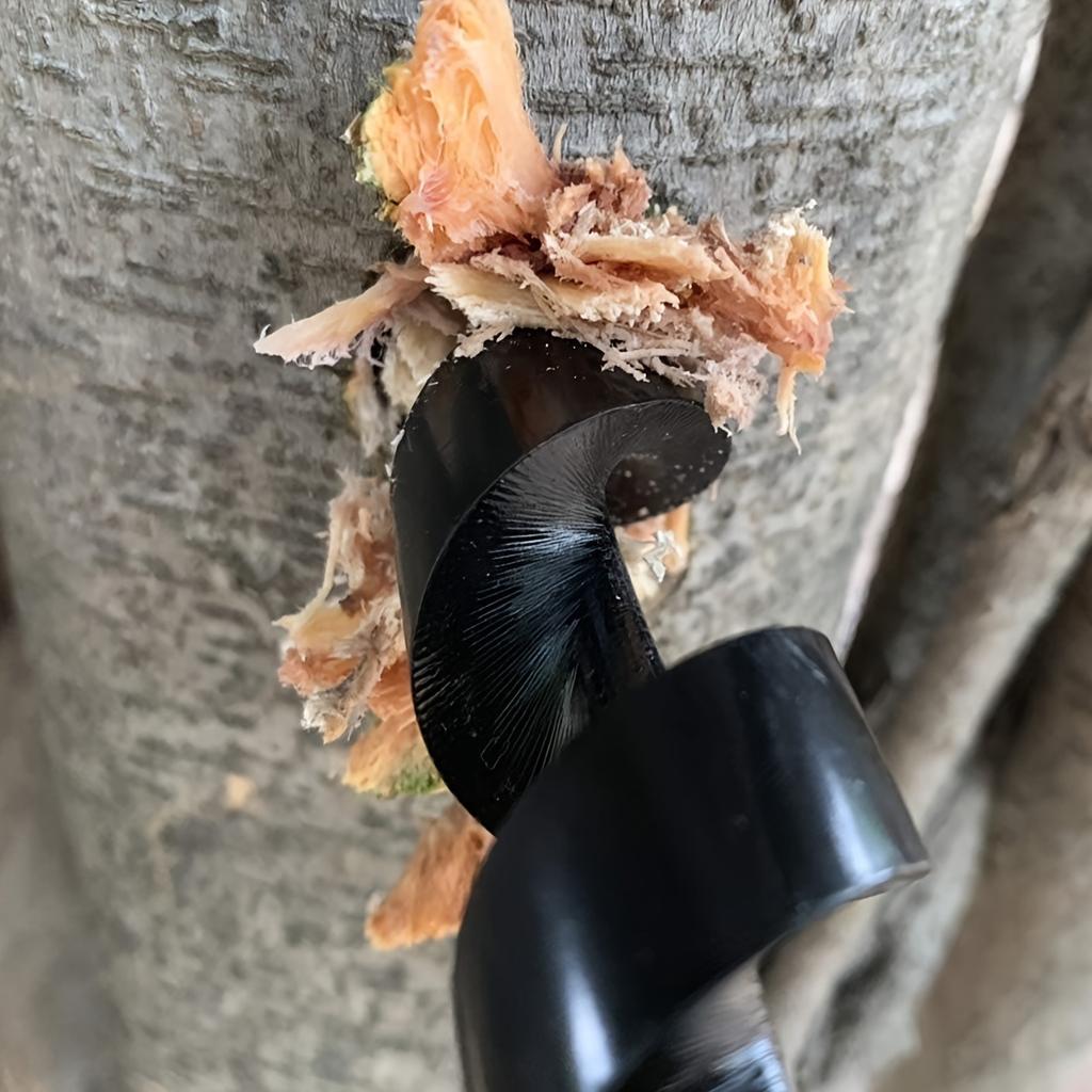 Hand Drill - Carbon Steel Manual Auger Drill - Portable Manual Survival Drill Bit Self-Tapping Survival Wood Punch Tool - For Outdoor Camping Hiking