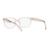 Prada Temple logo acetate square optical frame women's pink pink 52