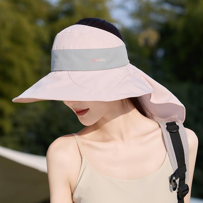 Premium Empty Top Shawl Hat Spring and Summer Fashion Big Edge Sun Protection Hat Outdoor UV Protection Bucket Hat