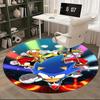 1pc Sonic the Hedgehog Anime Cartoon Design Round Carpet  Office Chair Mat, NonSlip Rug for Home Decor, Living Room, Bedroom, Game Room