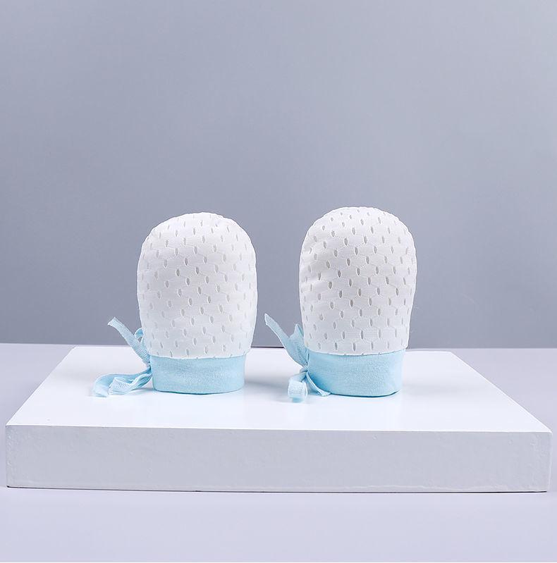 Adjustable Ice Silk Anti-Scratch Baby Mittens for Newborns