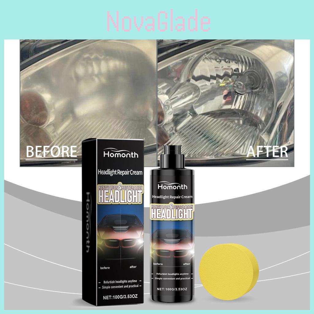 Homonth Автомобільна паста для ремонту фар Для ефективного відновлення подряпин і потертостей