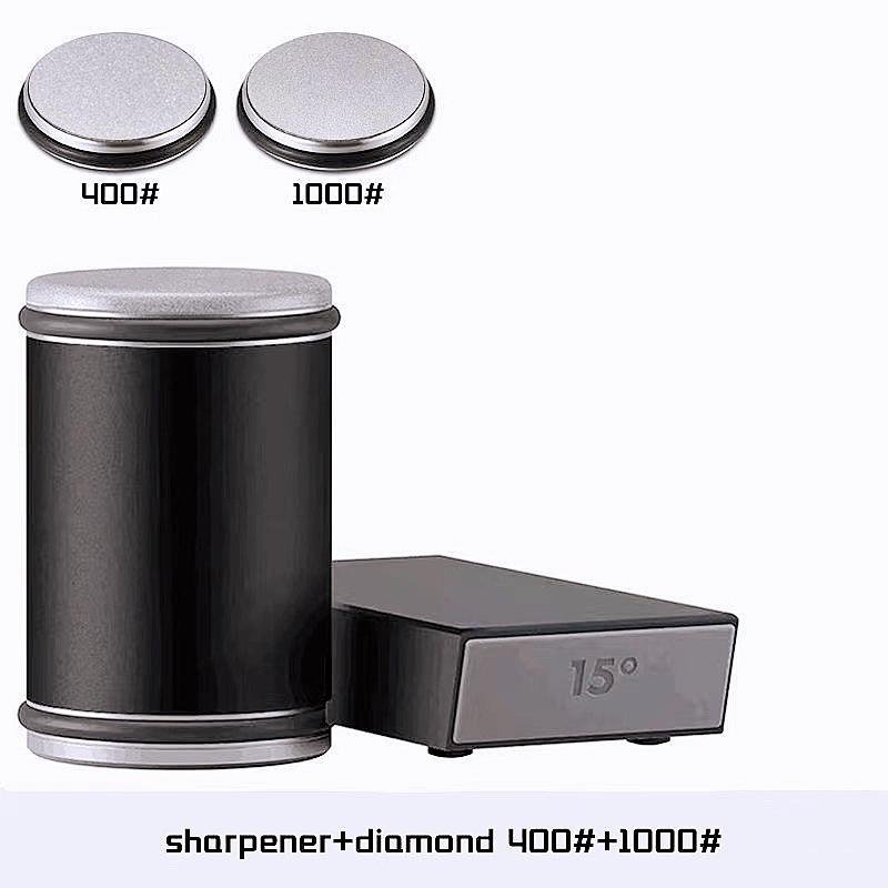 Rolling Knife Sharpener For Straight Edge Knife Sharpener Kit With 15/20° Degree Magnetic Angle For Kitchen Knives Whetstone Set