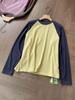 Color-Block Round Neck Long-Sleeved T-Shirt: Unique fabric, soft, durable, and comfortable!