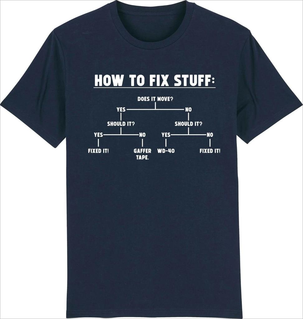 How To Fix Stuff Tshirt Funny Diy Man Diy Engineer Builder Shirt Meme Womens Gif Tee Streetwear Casual Short Sleeve Loose Tops