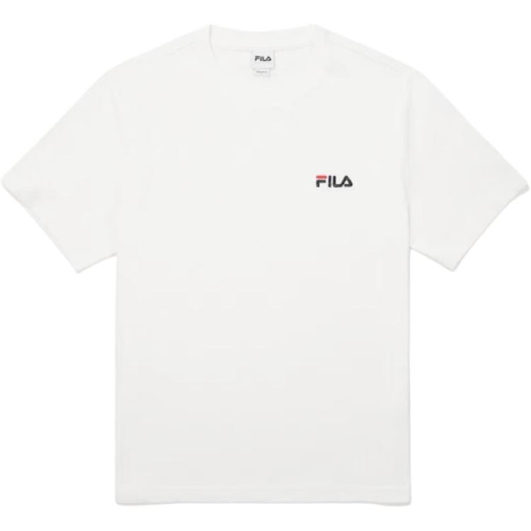 FILA Linear T Shirt Korean Style Unisex White FS2RSG2112X-OWH 095