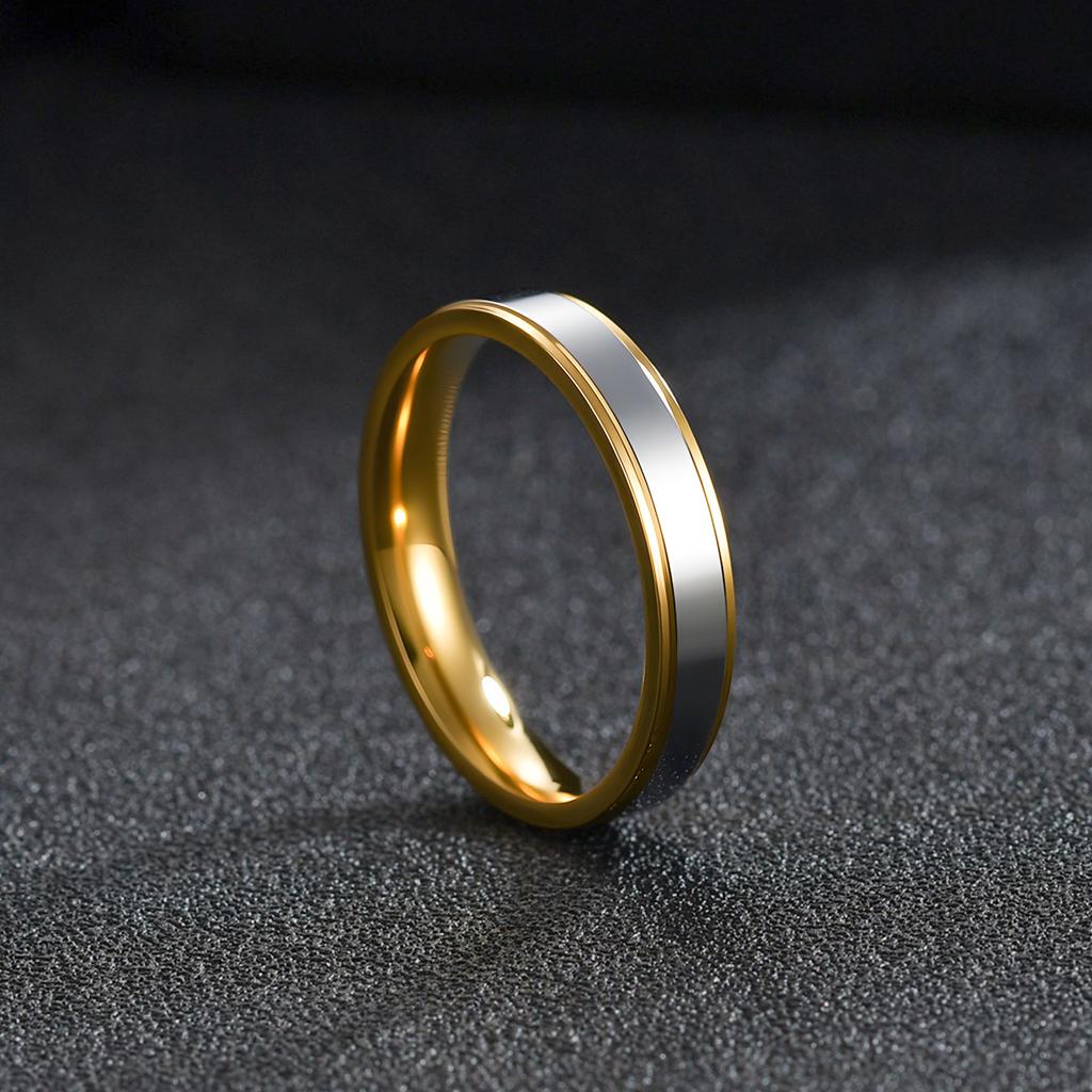 Gold Men's Rings, Men's and Women's Couples' Rings, Valentine's Day Rings, Domineering Japanese and Korean