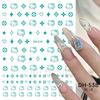 Nail Art Sticker, New Year'S Red Laser Red French Bow Atmosphere Adhesive 3D Nail Sticker