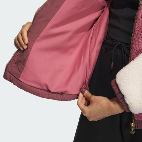 adidas Originals Colorblock Stand Collar Sports Jacket for Women - Layered Pink