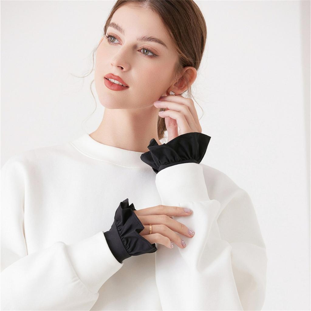 Lace Cuffs Decorative Sleeves for Female Teens Detachable False Sleeves Cuff Extension Trendy Clothing Wrist Accessories