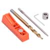 Pocket Hole Jig Kit Step Drill Bit Screwdriver Positioning Fixture Woodworking Tool