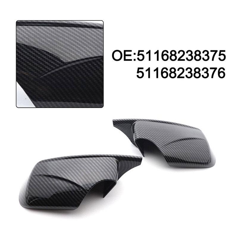 For BMW 3 Series For E46 For Sedan 1998-2005 2PCS Carbon Fiber Wing Style Car Side Mirror Cover Replacement Pair