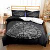 Viking Duvet Cover Set Viking Symbols Bedding Sets Scandinavian Folklore Motifs Northern Germanic Culture Celtic Comforter Cover