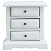 Maßstab 1/12 Weißes Puppenhaus Nachtschränkchen Realistischer Nachttisch für Schlafzimmer- und Wohnzimmerszenendekoration Möbel