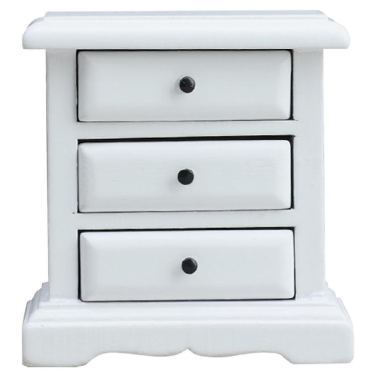 

Dollhouses Miniature Bedside Table 1/12 Dollhouses Night Stand Model Figurine With Realistic Detail Funcational Drawer 1