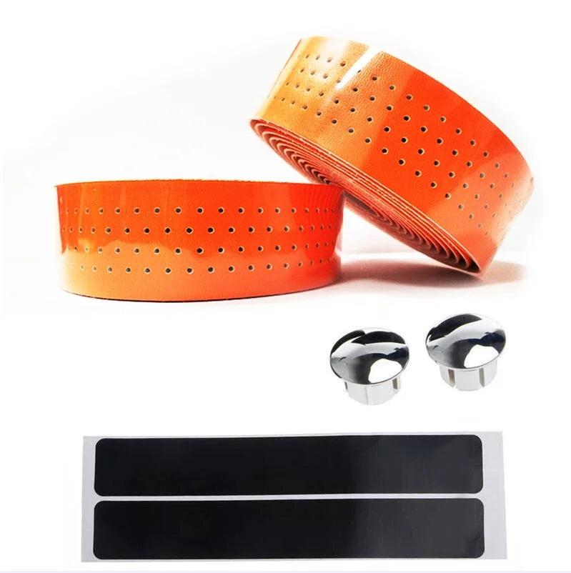 Cykelstyre Flerfärgade Kamouflageremmar Cykel Perforerade Läderstyre Remmar Döda Flugan Landsvägscykel PU Styretejp