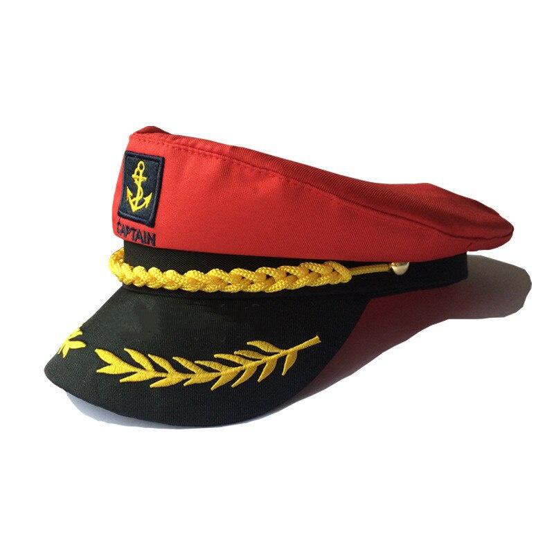 Marineblau Marine Erwachsene Yacht Militärhüte Boot Skipper Schiff Matrose Kapitän Kostümhut verstellbare Kappe Admiral für Männer Frauen LS