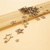 100pcs/lot Hollow Wooden Stars for Crafts, 1-3cm Wood Slice Star Shape Cutout Embellishment Pieces for DIY Art Crafting Projects