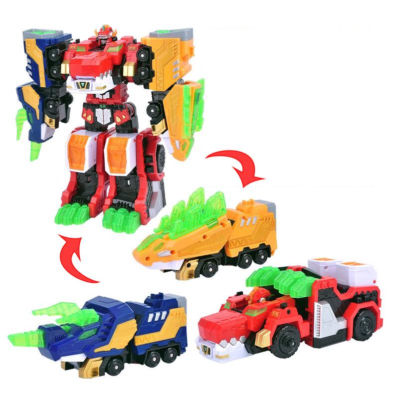 

3 IN 1 Mini Force V Rangers Transforming Car to Robot Toys Action Figures Mini Force X Deformation Dinosaur Robot Toy